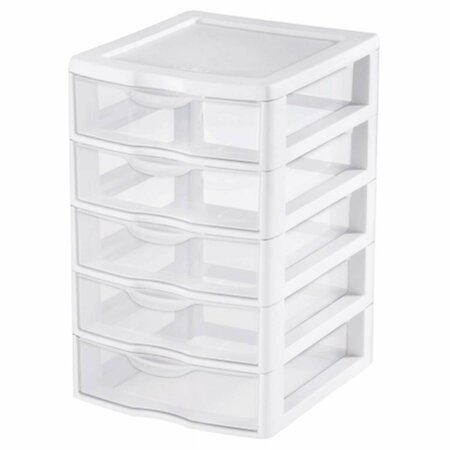 SUITEX 5 Drawer Clear View Storage Unit, 4PK SU4733